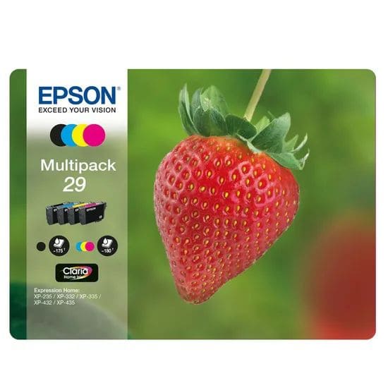 Epson 29 Strawberry Genuine Multipack, 4-colours Ink Cartridges, Claria Home Ink